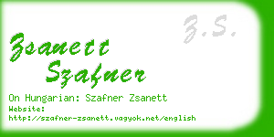 zsanett szafner business card